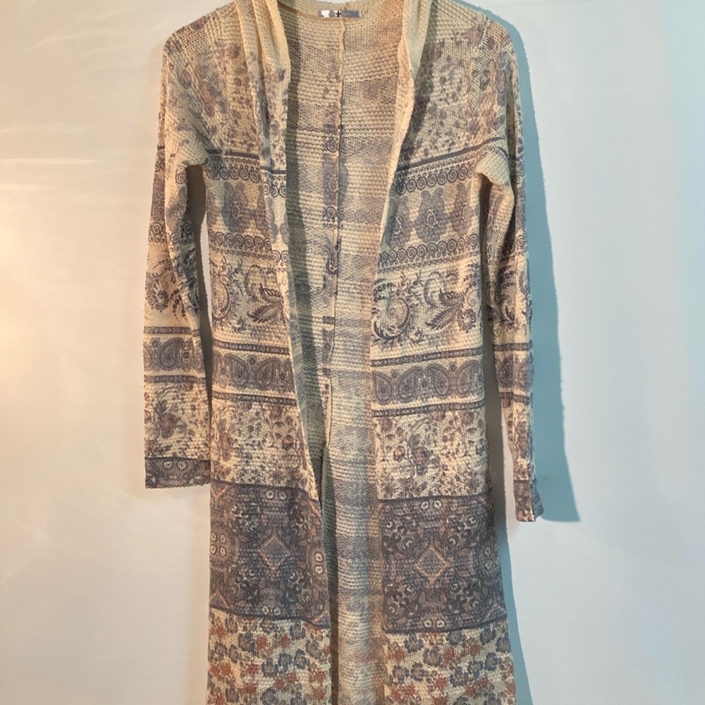Blu Planet - open cardigan. Duster. Size XL